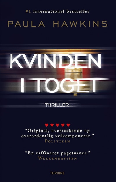 Kvinden i toget – omslag til lydbogen af Paula Hawkins