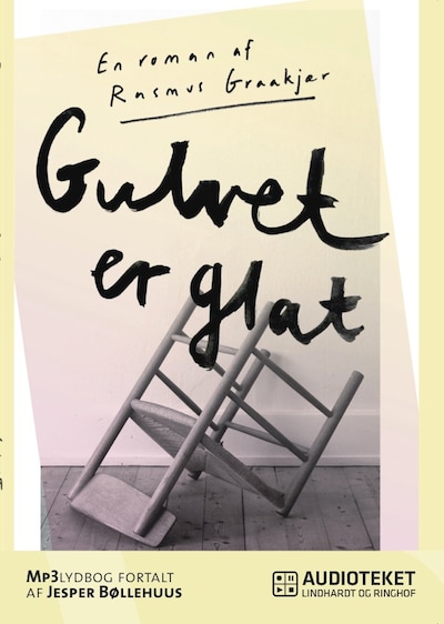 Gulvet er glat – omslag til lydbogen af Rasmus Graakjaer