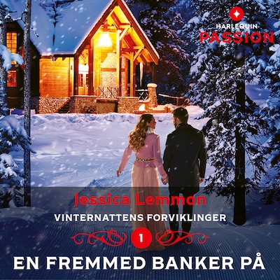 En fremmed banker på – omslag til lydbogen af Jessica Lemmon