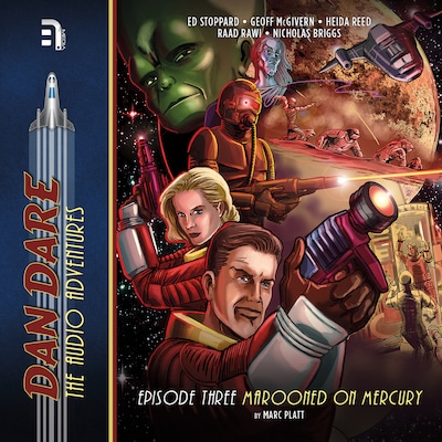 Dan Dare: Marooned on Mercury – omslag til lydbogen af Marc Platt