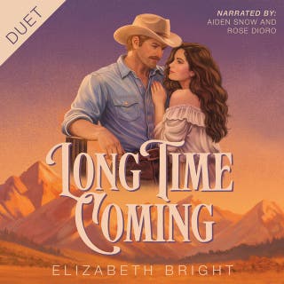 Long Time Coming – omslag till ljudboken av Elizabeth Bright
