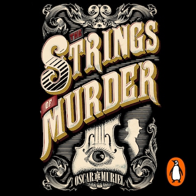 The Strings of Murder – omslag til lydbogen af Oscar de Muriel