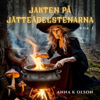 Jakten på jätteädelstenarna, bok 1 - reviderad upplaga – omslag till ljudboken av Anna K Olson