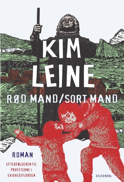 Rød mand/Sort mand – omslag til lydbogen af Kim Leine