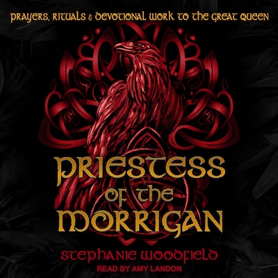 Priestess of The Morrigan – omslag til lydbogen af Stephanie Woodfield