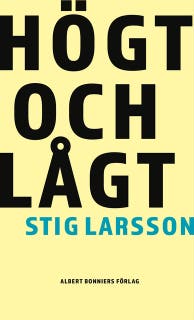 Högt och lågt – omslag till ljudboken av Stig Larsson