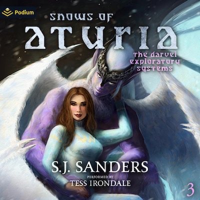Snows of Aturia – omslag til lydbogen af S.J. Sanders