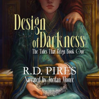 Design of Darkness – omslag till ljudboken av R.D. Pires
