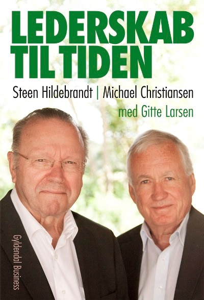 Lederskab til tiden – omslag til lydbogen af Steen Hildebrandt, Michael Christiansen, Gitte Larsen