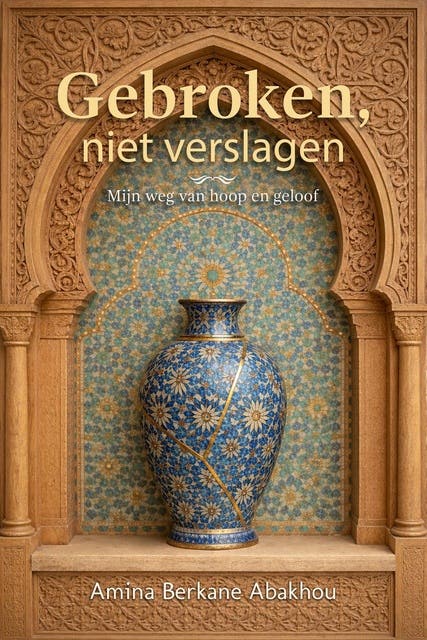 Gebroken, niet verslagen – omslag van het luisterboek van Amina Berkane Abakhou