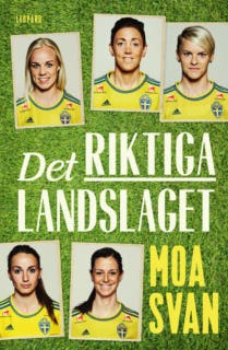 Det riktiga landslaget – omslag till ljudboken av Moa Svan