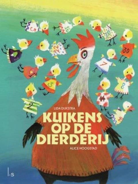 Kuikens op de Dierderij – omslag van het luisterboek van Lida Dykstra