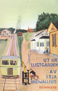 Ut ur lustgården – omslag till ljudboken av Irja Browallius