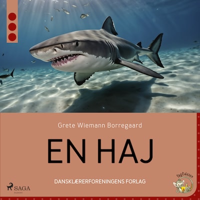 En haj – omslag til lydbogen af Grete Wiemann Borregaard