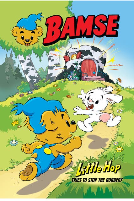 Little Hop tries to stop the robbery – omslag til lydbogen af Rune Andréasson