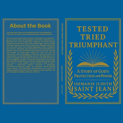 Tested Tried and Triumphant – omslag til lydbogen af Isemanie Judith  Saint Jean