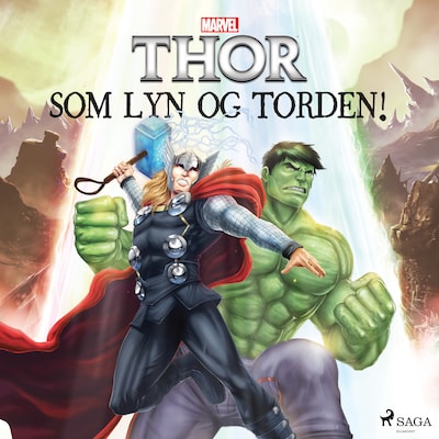 Thor og Hulk - Som lyn og torden! – omslag til lydbogen af Marvel