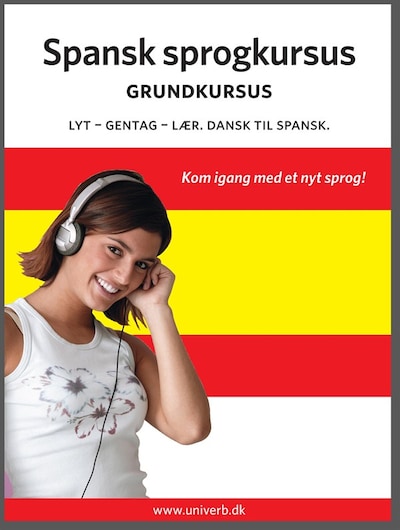 Spansk sprogkursus Grundkursus – omslag til lydbogen af Univerb