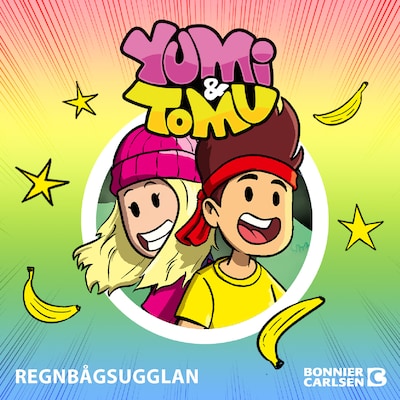 Regnbågsugglan – omslag till ljudboken av Yumi, Tomu, Maria Frensborg