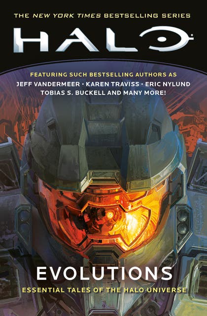 Halo: Evolutions: Essential Tales of the Halo Universe – omslag til lydbogen af Tobias S Buckell, Karen Traviss, Eric Nylund, Robert Mclees