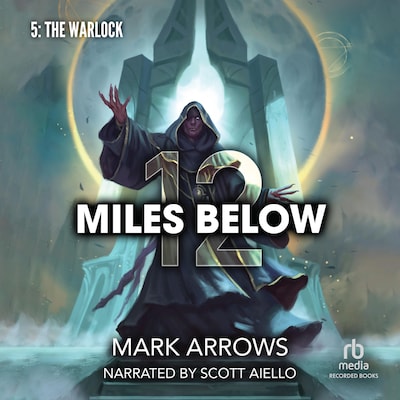 12 Miles Below V: The Warlock – omslag til lydbogen af Mark Arrows