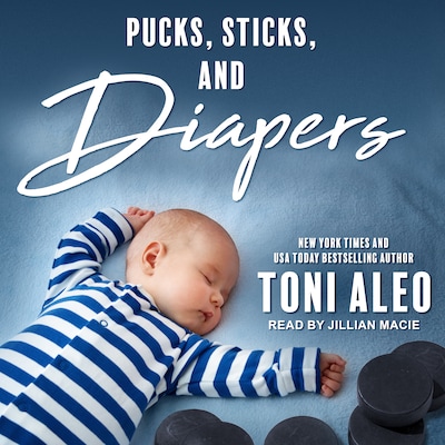 Pucks, Sticks, and Diapers – omslag til lydbogen af Toni Aleo