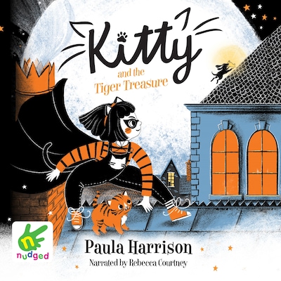 Kitty and the Tiger Treasure – omslag til lydbogen af Paula Harrison