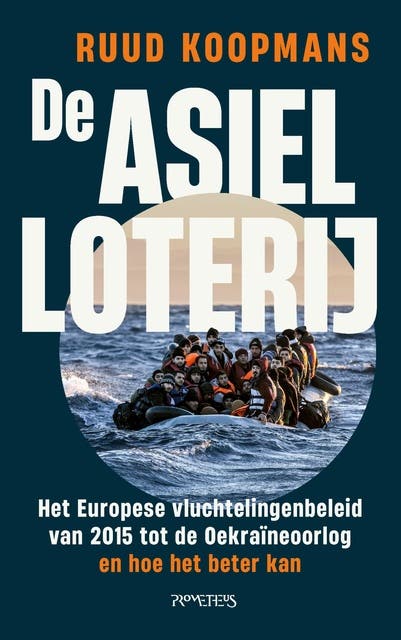 De asielloterij: Het Europese vluchtelingenbeleid van 2015 tot de Oekraïneoorlog en hoe het beter kan – omslag van het luisterboek van Ruud Koopmans