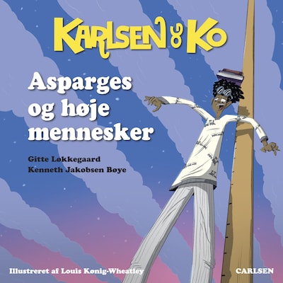 Karlsen og Ko - Asparges og høje mennesker – omslag til lydbogen af Gitte Løkkegaard, Kenneth Jakobsen Bøye