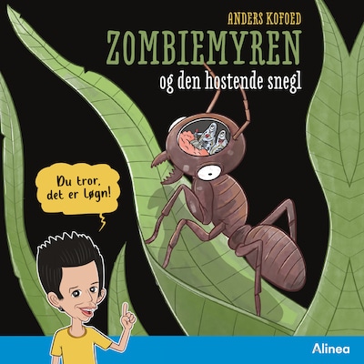 Zombiemyren og den hostende snegl – omslag til lydbogen af Anders Kofoed