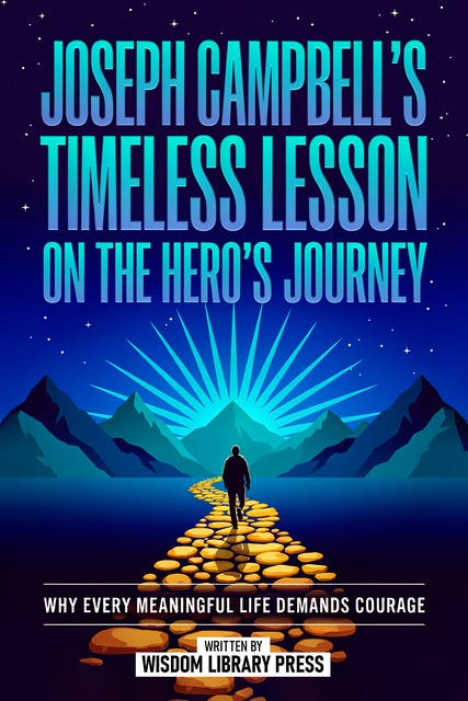 Joseph Campbell's Timeless Lesson On The Hero's Journey: Why Every Meaningful Life Demands Courage – omslag til lydbogen af Wisdom Library Press