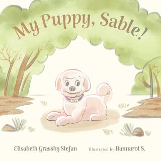 My Puppy, Sable! – omslag till ljudboken av Elisabeth Grassby Stefan