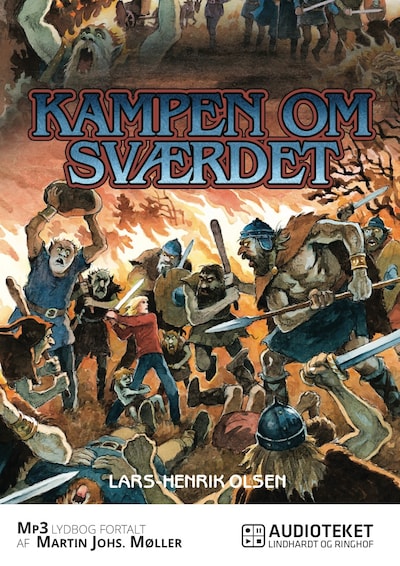 Kampen om sværdet – omslag til lydbogen af Lars-Henrik Olsen
