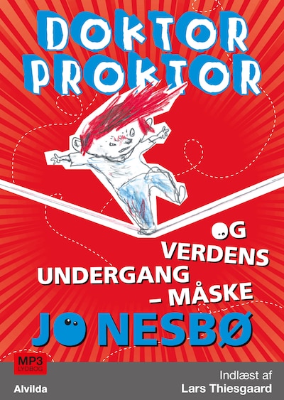 Doktor Proktor og verdens undergang - måske (3) – omslag til lydbogen af Jo Nesbø