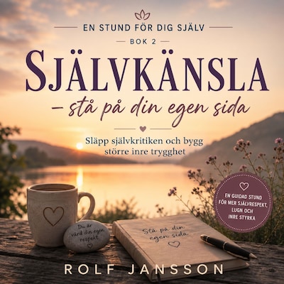 Självkänsla – stå på din egen sida. Släpp självkritiken och bygg större inre trygghet – omslag till ljudboken av Rolf Jansson