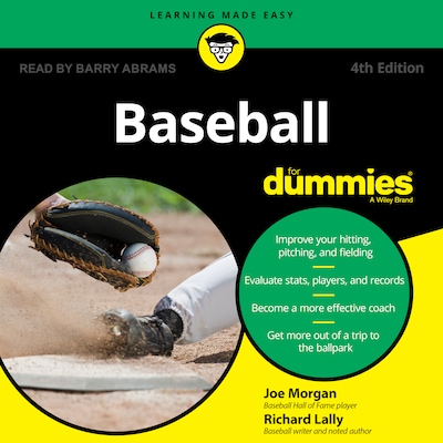Baseball for Dummies – omslag til lydbogen af Joe Morgan, Richard Lally