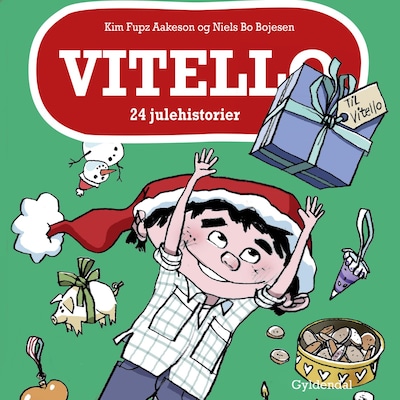 Vitello. 24 julehistorier – omslag til lydbogen af Kim Fupz Aakeson, Niels Bo Bojesen