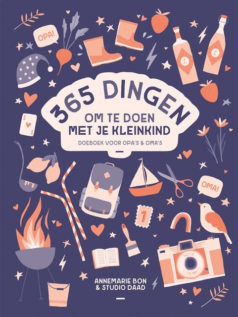 365 dingen om te doen met je kleinkind: Doeboek voor opa's en oma's – omslag van het luisterboek van Annemarie Bon