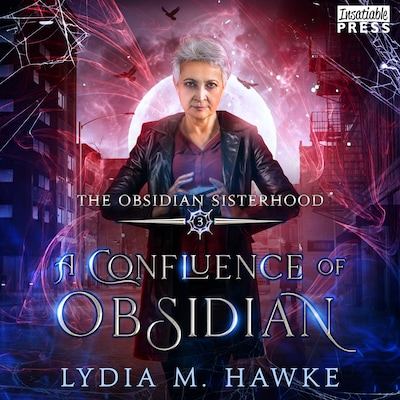 A Confluence of Obsidian – omslag til lydbogen af Lydia M. Hawke