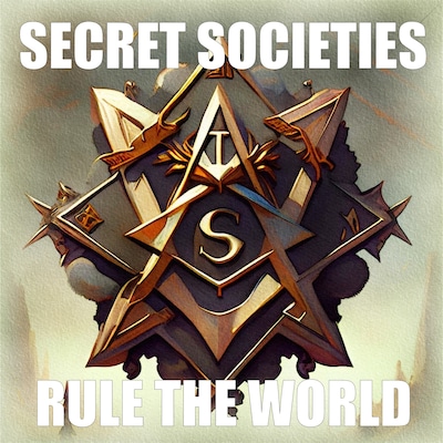 Secret Societies Rule the World – omslag til lydbogen af Phil G