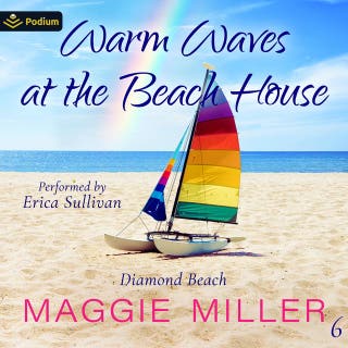 Warm Waves at the Beach House: Diamond Beach, Book 6 – omslag till ljudboken av Maggie Miller