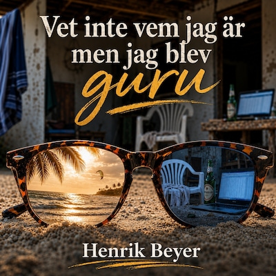 Vet inte vem jag är, men jag blev guru – omslag till ljudboken av Henrik Beyer