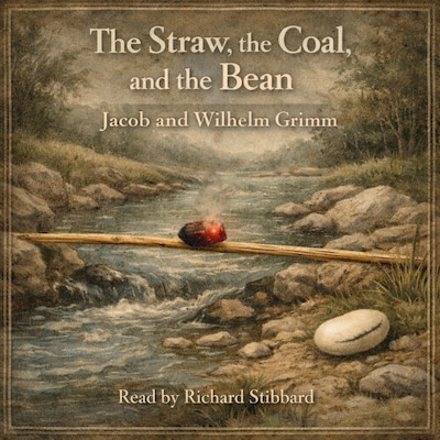 The Straw, the Coal, and the Bean – omslag til lydbogen af Jacob  Grimm, Wilhelm Grimm