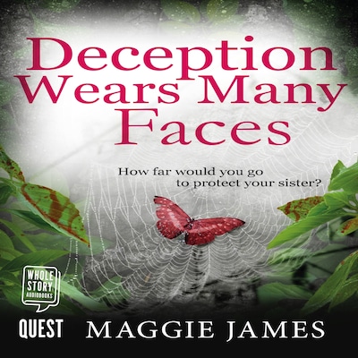 Deception Wears Many Faces – omslag til lydbogen af Maggie James