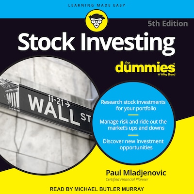 Stock Investing For Dummies – omslag til lydbogen af Paul Mladjenovic
