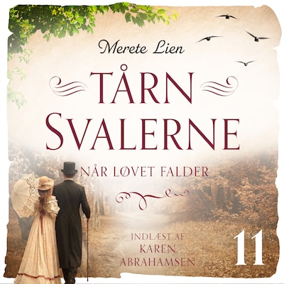Når løvet falder – omslag til lydbogen af Merete Lien