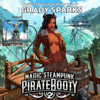 Magic Steampunk Pirate Booty 2: A devilish men's adventure harem fantasy – omslag till ljudboken av Grady Sparks