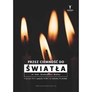 Przez ciemność do Światła – okładka audiobooka, autor dr hab. Aleksander Bańka