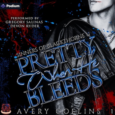 Pretty When He Bleeds – omslag til lydbogen af Avery Collins
