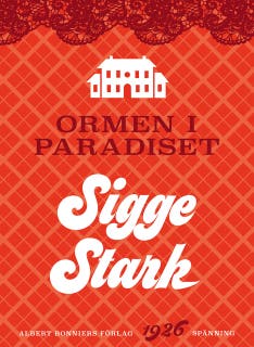 Ormen i paradiset – omslag till ljudboken av Sigge Stark